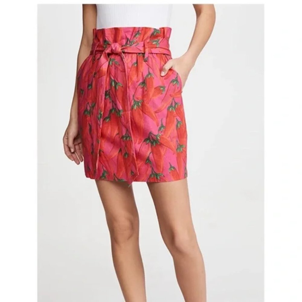 Farm Rio Red Chili Pepper Skirt size Small